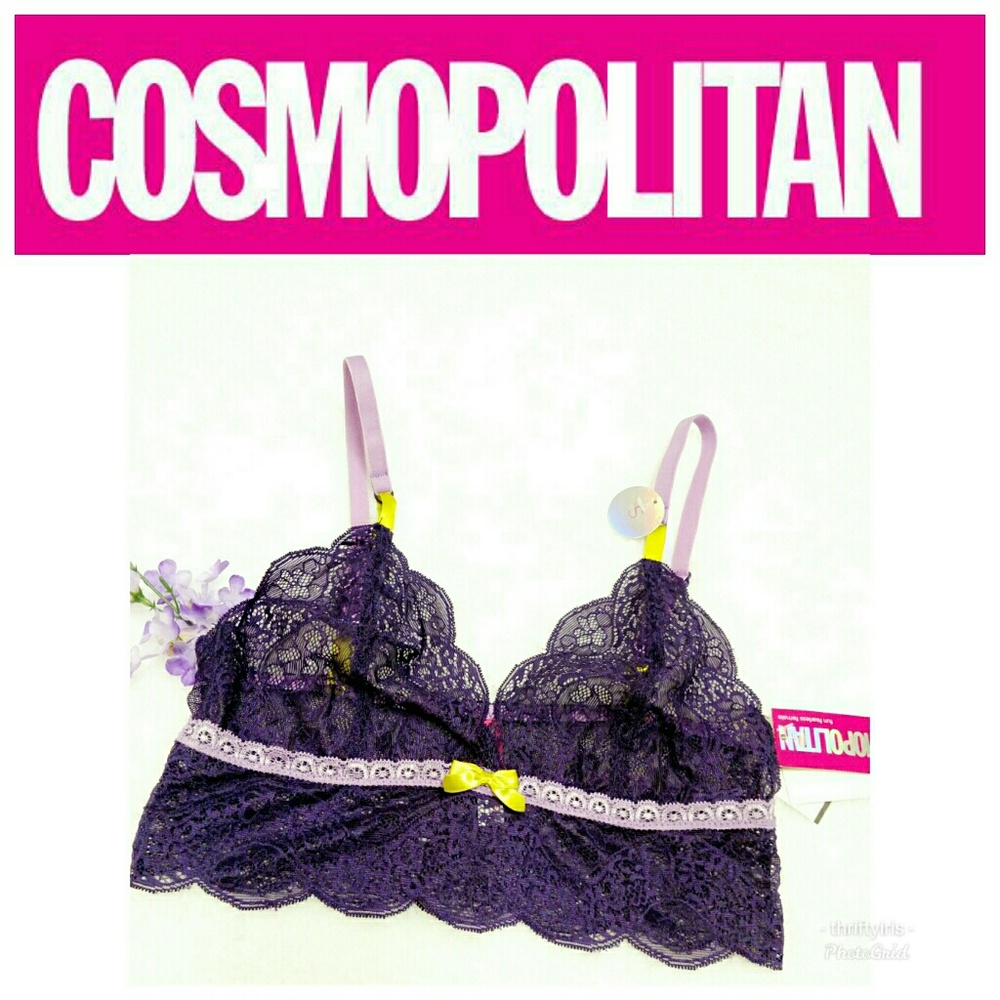 NWT-Cosmopolitan Purple Lace Bralette-S